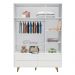 Quarto de Bebê Ludmila Guarda Roupa 3 Porta com Gavetas Lorena Cômoda Infantil 4 Gavetas com Porta Branco Fosco Carolina Baby