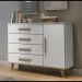 Quarto de Bebê Montessoriano Retrô Ludmila Cama Casinha Analu Cômoda Infantil Branco Carolina Baby