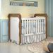 Quarto de Bebê Provençal Lisa Berço Mini Cama Cômoda Infantil com Porta Branco Amadeirado Carolina Baby
