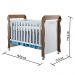 Quarto de Bebê Provençal Lisa Berço Mini Cama Cômoda Infantil com Porta Branco Amadeirado Carolina Baby