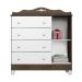 Quarto de Bebê Provençal Lisa Berço Mini Cama Cômoda Infantil com Porta Branco Amadeirado Carolina Baby