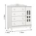 Quarto de Bebê Provençal Lisa Berço Mini Cama Guarda Roupa 3 Portas Cômoda Infantil Branco Carolina Baby