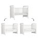 Quarto de Bebê Provençal Lisa Berço Mini Cama Guarda Roupa Cômoda Infantil Branco Carolina Baby