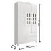 Quarto de Bebê Provençal Lisa Berço Mini Cama Guarda Roupa Infantil 3 Portas Branco Carolina Baby