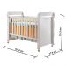 Quarto de Bebê Provençal Lisa Berço Mini Cama Guarda Roupa Infantil 4 Portas Branco Carolina Baby