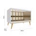 Quarto de Bebê Retrô Berço 3 em 1 Cômoda 4 Gavetas com Fraldário Guarda Roupas 3 Portas Lígia Off White com Bétula Carolina Baby