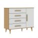 Quarto de Bebê Retrô Berço 3 em 1 Cômoda com Fraldário Ludmila Off White Carolina Baby