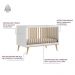 Quarto de Bebê Retrô Berço 3 em 1 Ligia Cômoda com Fraldário Guarda Roupa 3 Portas com Gavetas Off White Carolina Baby