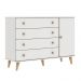Quarto de Bebê Retrô Berço 3 em 1 Ludmila Cômoda 4 Gavetas com Porta Cris Carolina Baby
