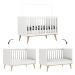 Quarto de Bebê Retrô Berço 3 em 1 Ludmila Cômoda 4 Gavetas com Porta Cris Carolina Baby