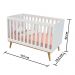 Quarto de Bebê Retrô Lorena Berço 3 em 1 Ludmila Cômoda Infantil Branco Fosco Bétula Carolina Baby