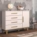 Quarto de Bebê Retrô Lorena Completo Berço 3 em 1 Ludmila Guarda Roupa 3 Portas Cômoda Infantil com Porta Branco Fosco Carolina Baby