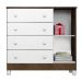 Quarto de Bebê Selena Berço 3 em 1 Gabrielle Cômoda Infantil com Porta Branco Amadeirado Carolina Baby
