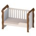 Quarto de Bebê Selena Berço Mini Cama Mirelle Cômoda Infantil Gran Selena com Porta Branco com Amadeirado Carolina Baby
