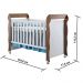 Quarto de Bebê Selena Berço Mini Cama Mirelle Cômoda Infantil Gran Selena com Porta Branco com Amadeirado Carolina Baby