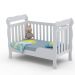 Quarto de Bebê Taís Berço 3 em 1 Lila Cômoda Infantil 4 Gavetas com Porta Branco Carolina Baby