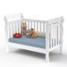 Quarto de Bebê Taís Berço 3 em 1 Lila Cômoda Infantil 4 Gavetas com Porta Branco Carolina Baby