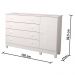 Quarto de Bebê Taís Berço 3 em 1 Lila Cômoda Infantil 4 Gavetas com Porta Branco Carolina Baby