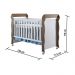 Quarto de Bebê Taís Berço Mini Cama Mirelle Cômoda Infantil 4 Gavetas com Porta Branco Amadeirado Carolina Baby