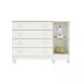 Quarto de Bebê Taís Berço Mini Cama Mirelle Cômoda Infantil 4 Gavetas com Porta Branco Carolina Baby