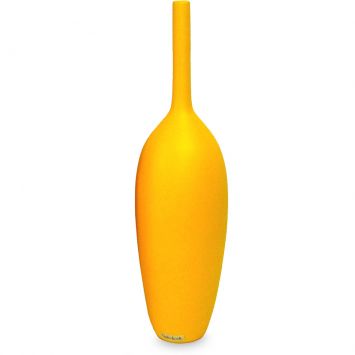 Vaso Garrafa Decorativo Amarelo Nova Iorque 30 x 7 cm Cêramica