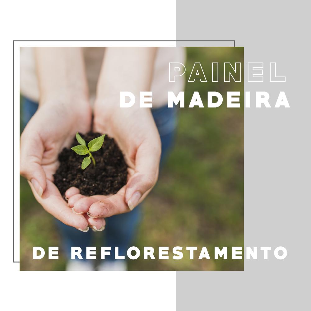 Aéreo Ripado MDF Branco com Prateleiras e Tubo Ouro Velho Carraro