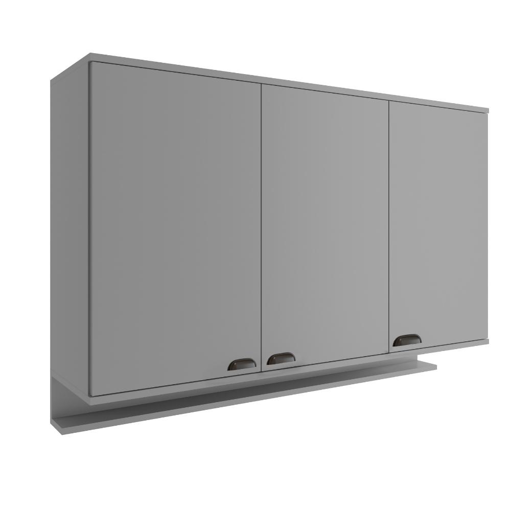 Aéreo de Cozinha 1200mm 3 Portas Lótus Carraro Titânio