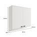 Aéreo de Cozinha 800mm 2 Portas Lótus Carraro Branco