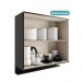Aéreo de Cozinha 800mm 2 Portas Lótus Carraro Preto