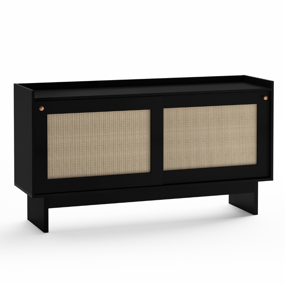 Aparador Buffet 2 Portas de Correr Átria 1295 Carraro Preto