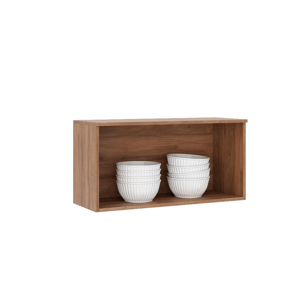 Armário Aéreo Milla 1 Porta Nog/Cinza 80 cm Carraro