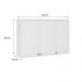 Armário Aéreo Milla 3 Portas Branco MDF 120cm Carraro