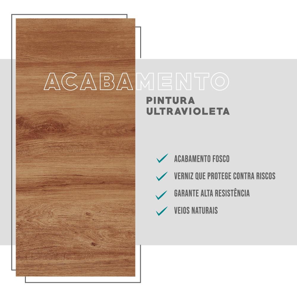 Armário Aéreo Milla 3 Portas Nog/Cinza 120cm Carraro