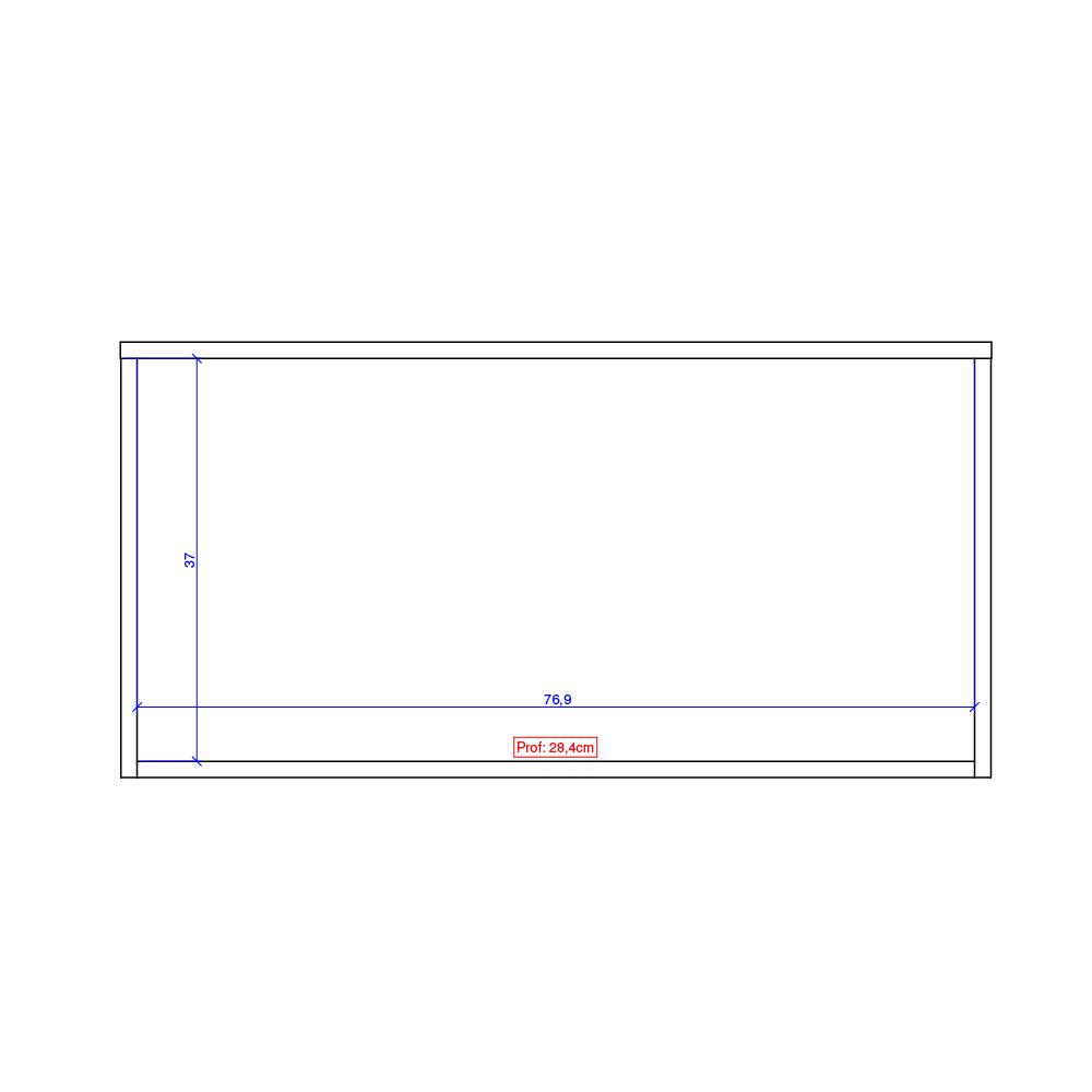 Armário Aéreo Milla MDF 1 Porta Branco 80 cm Carraro