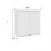 Armário Aéreo Milla MDF 2 Portas de Branco 80 cm Carraro