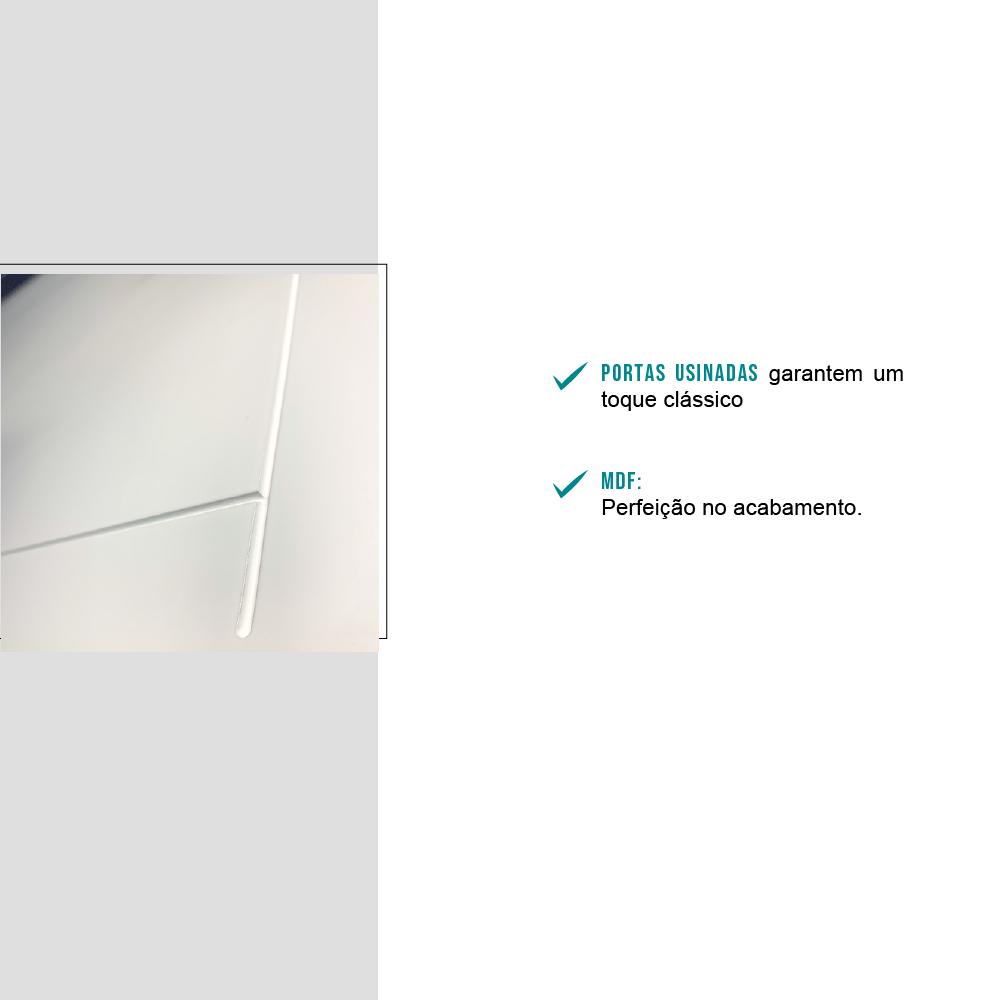 Armário Aéreo Milla MDF 2 Portas de Branco 80 cm Carraro