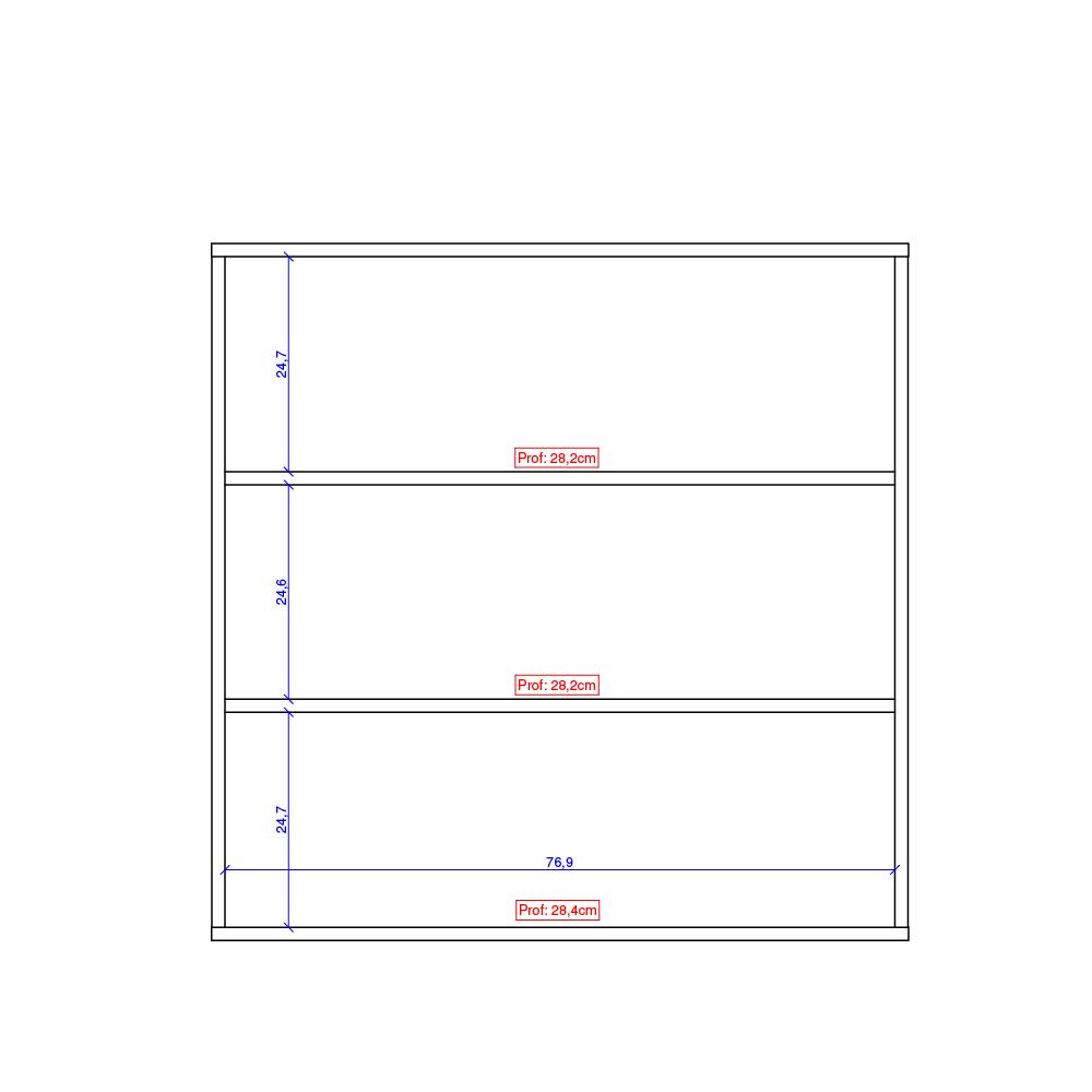 Armário Aéreo Milla MDF 2 Portas de Branco 80 cm Carraro