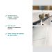Armário Aéreo Milla com Portas de Vidro e Branco MDF 120cm Carraro