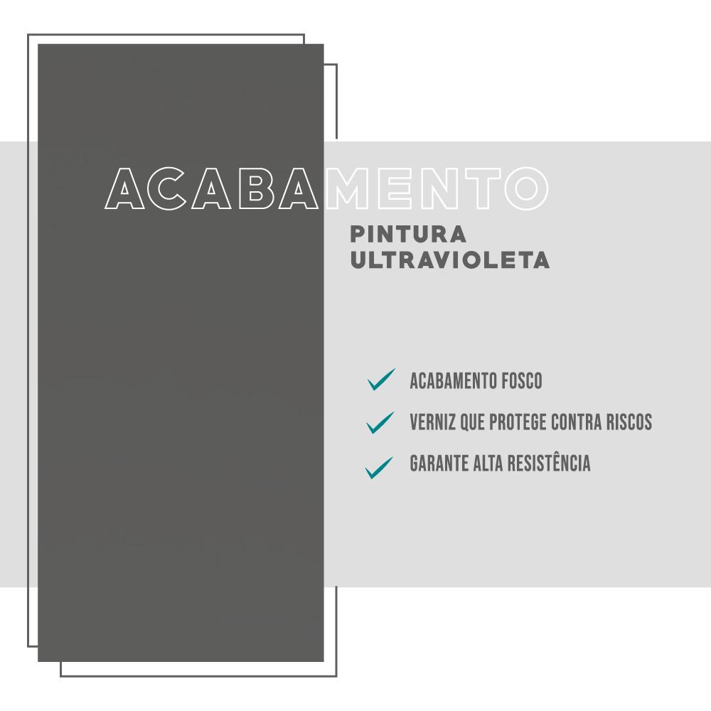 Armário Aéreo de Canto Milla 2 Portas Nog/Cinza 80 cm Carraro