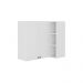 Armário Aéreo de Canto Milla MDF 2 Portas Branco 80 cm Carraro
