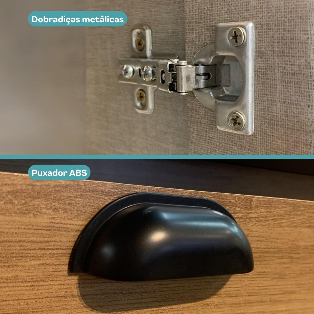 Armário Aéreo de Cozinha 800mm 1 Porta Lótus Carraro Titânio