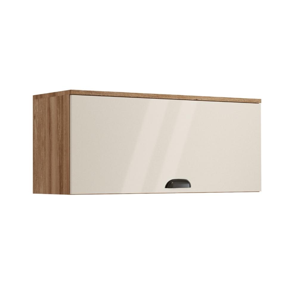 Armário Aéreo de Cozinha 800mm 1 Pta Lótus Carraro Freijó/Off W
