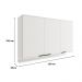 Armário Aéreo de Cozinha Miami 1200mm 3 Portas c Porta Temperos Carraro Branco