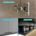 Armário Aéreo de Cozinha Miami 1200mm 3 Portas c Porta Temperos Carraro Cinza Titânio