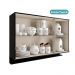 Armário Aéreo de Cozinha Miami 1200mm 3 Portas c Porta Temperos Carraro Preto Touch