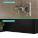 Armário Aéreo de Cozinha Miami 2 Portas com Nicho de Canto Carraro Preto Touch