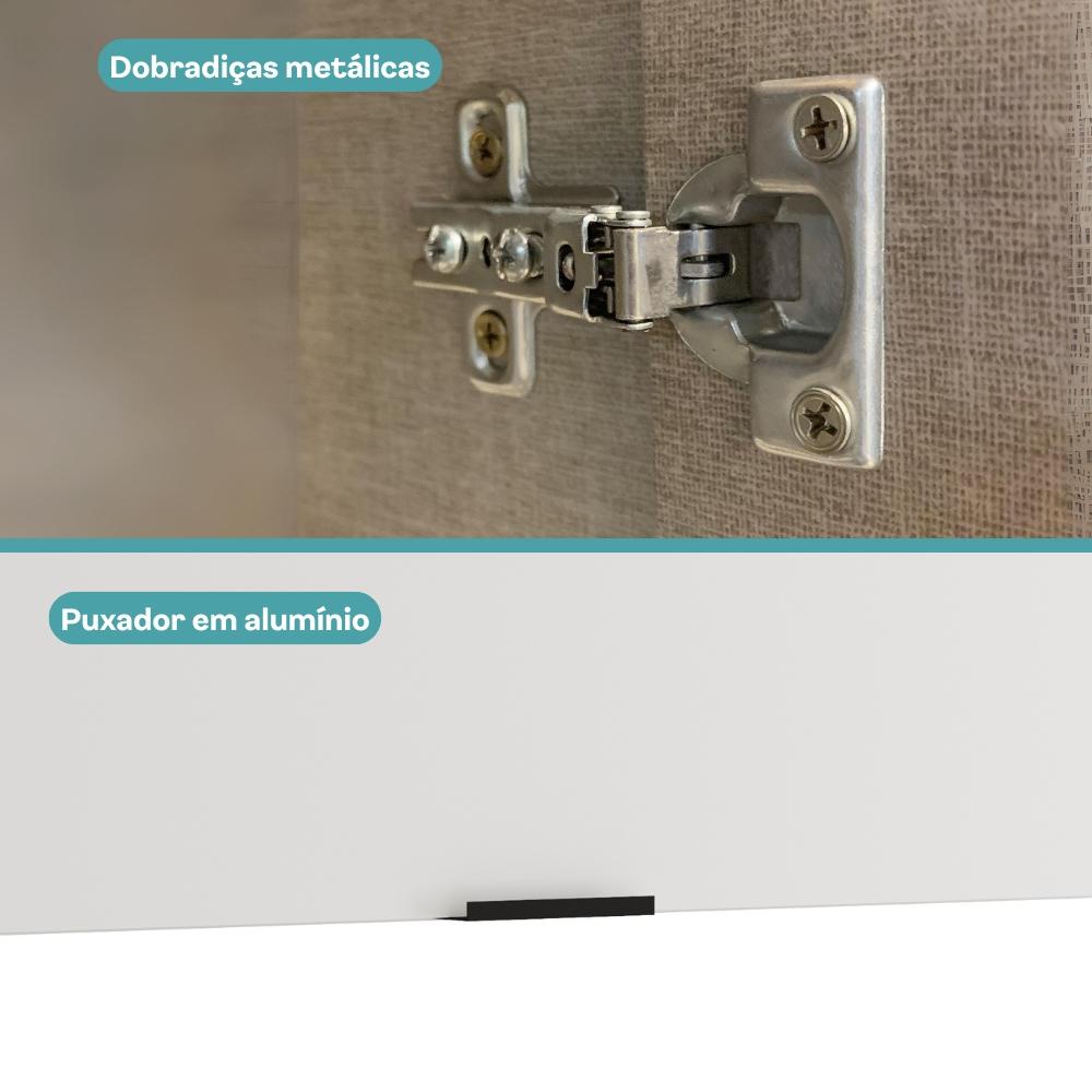 Armário Aéreo de Cozinha Miami 800mm 1 Porta Carraro Branco
