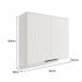 Armário Aéreo de Cozinha Miami 800mm 2 Portas c Porta Temperos Carraro Branco
