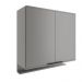 Armário Aéreo de Cozinha Miami 800mm 2 Portas c Porta Temperos Carraro Cinza Titânio