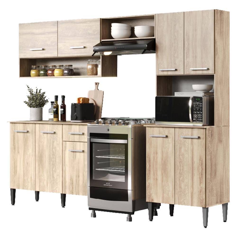 Armário Cozinha Compacta Arizona Essence Carraro - Carvalho
